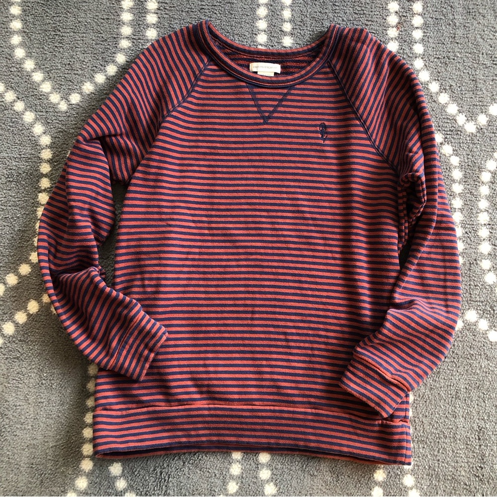 💗Obey - Orange/Navy Striped Thinner Sweatshirt